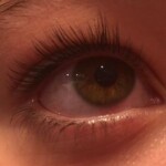 Eyelash extensions on female